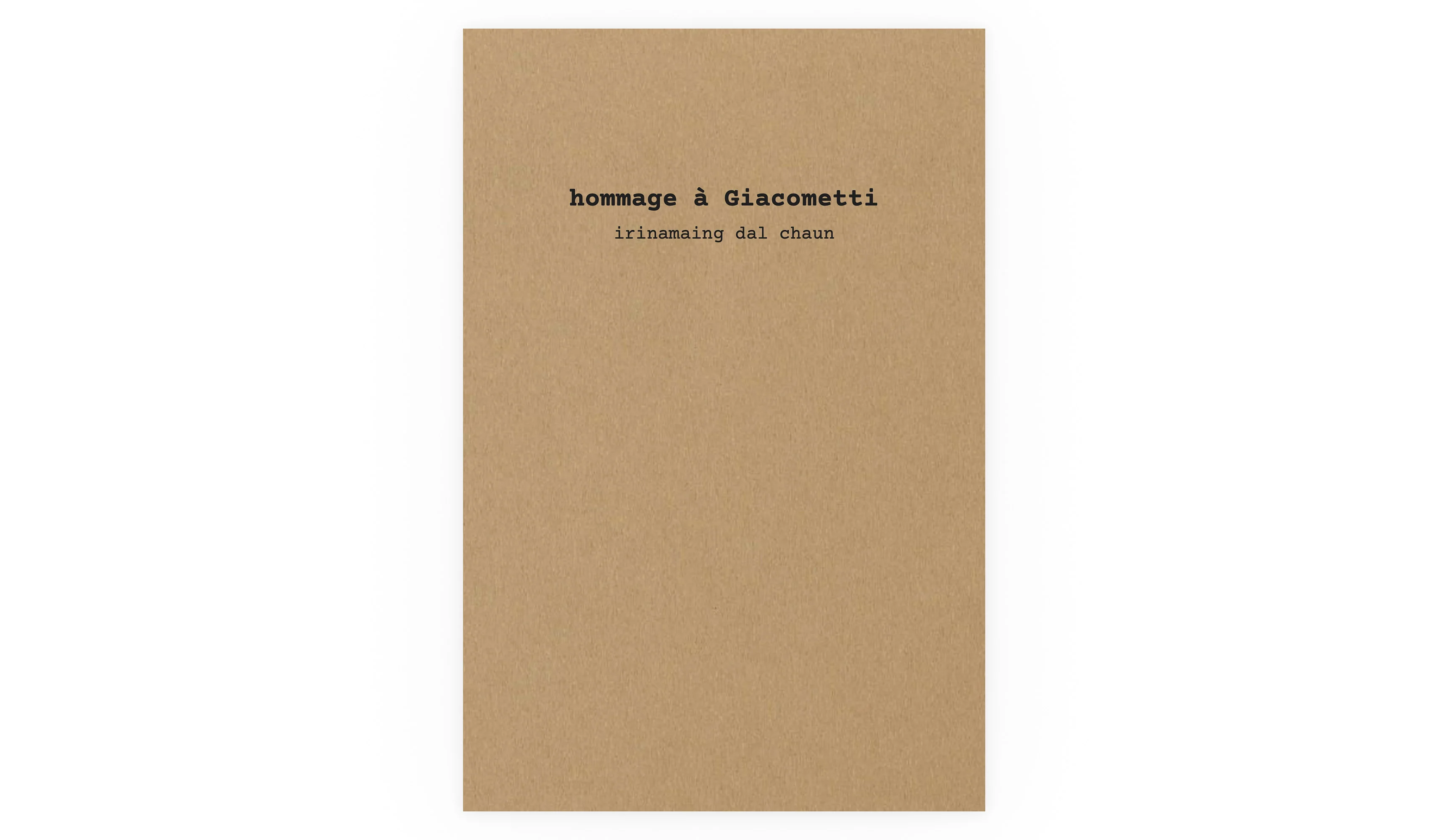 Philippe Weisbekcer - hommage à Giacometti - irinamaing dal chaun - Image 2